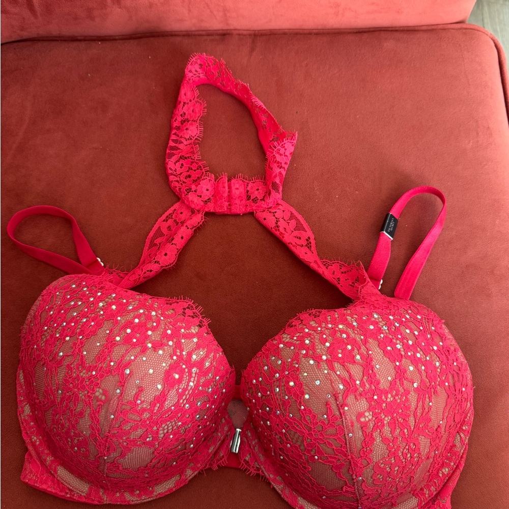 Victoria’s Secret Choker Red Lace Bra
